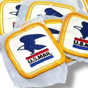 Vintage US Mail USPS Uniform Patch 1970s Old Style Eagle Logo